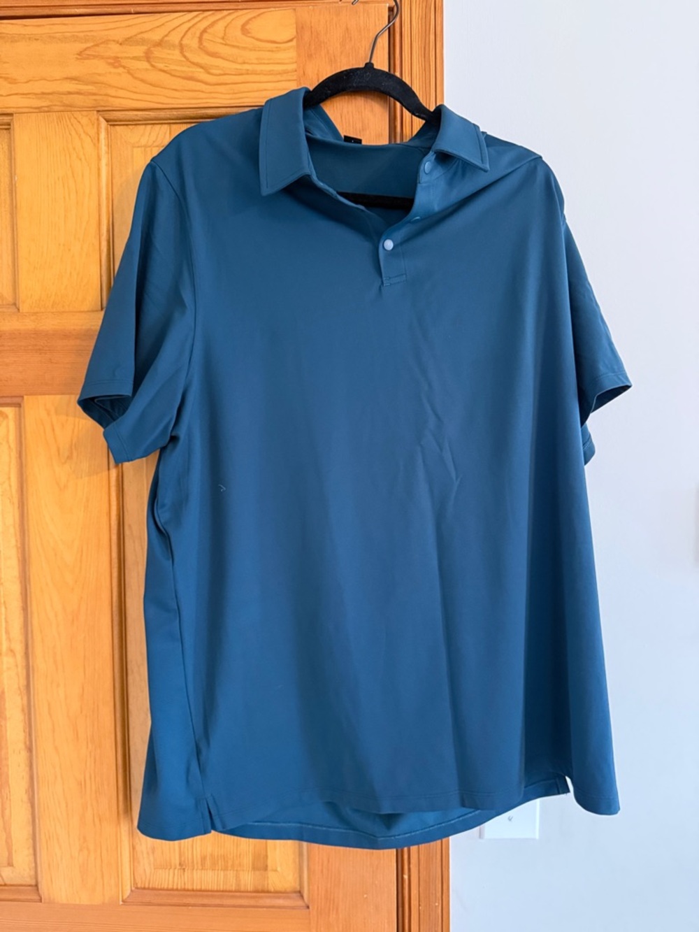 lululemon athletica Men's Teal Blue Short-Sleeve Polo